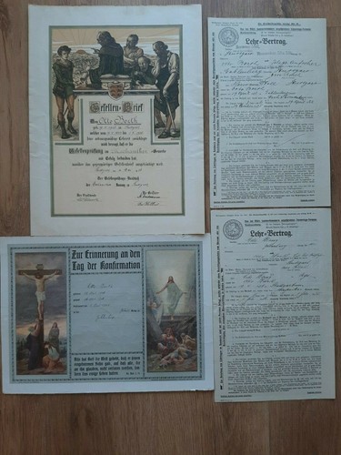 Altes bild gesellenbrief - altes,