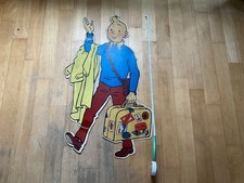 Großer Tim und Struppi Papp Aufsteller, 70 cm aus den 70er Jahren