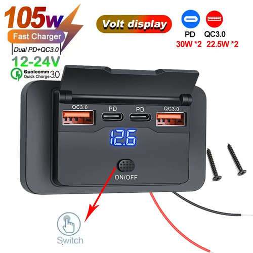 12v 24v usb - 12v, steckdose
