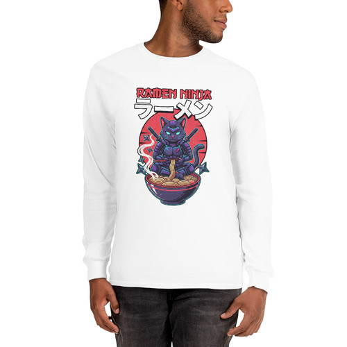 Ninja ramen cat langarmshirt - ninja,