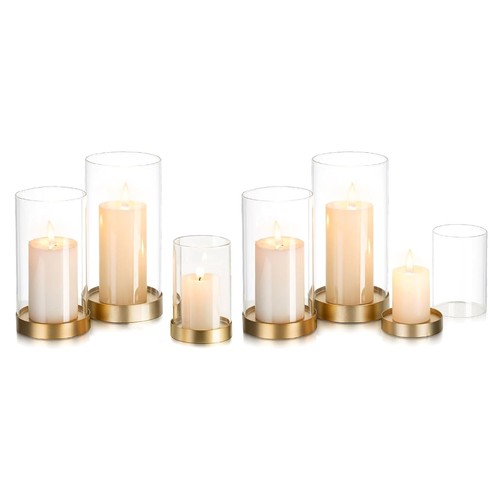 Glasseam gold windlicht glas - windlicht,
