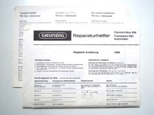 Schaltplan / Schaltbild / Reparaturhelfer - GRUNDIG Concert Boy