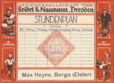 Stundenplan - Seidel & Naumamn, Dresden - Germania Fahrrad Naumann Nähmaschine