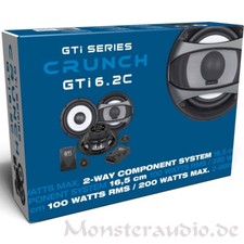 Crunch GTI-6.2C 16,5cm 2-Wege Lautsprecher Set Auto Boxen 100 / 200 Watt RMS/MAX