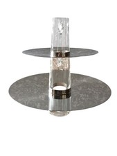 Velou  Etagere Elegance, Vase transparent  + 2 Tabletts Hochglanz, NEU