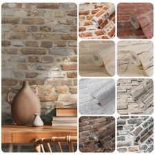 3D Tapete Steinoptik Braun Rot Vliestapete Stein Modern Industriel Beige Grau