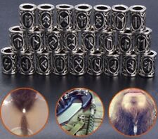 24x WIKINGER RUNEN SET BARTSCHMUCK Bartperlen Bart Perle Haarschmuck Mittelalter