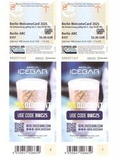 2 X Berlin Welcome Card 5 Tage mit BVG Bereiche ABC
