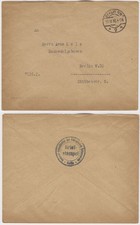 DR portofreier Brief königl. Angelegenheit 1918 an Schauspieler Arno Holz