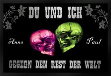 Fußmatte Schmutzfangmatte Wunschnamen Du und ich gegen Rest der Welt F570