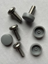 Abdeckkappe Schutzkappe grau mit Schrauben M6 x 14 - Innensechskant - 4 Stück