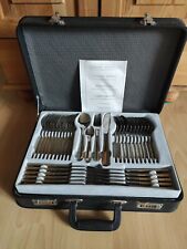 Besteckkoffer Olympia 12 Personen 70 Teile  unbenutzt hartvergoldet 