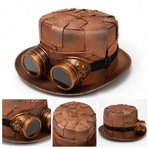 Steampunk zylinder hut unikat - zylinder,