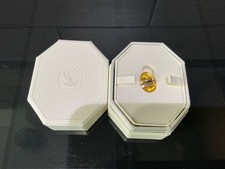  SWAROVSKI Ohrring LUCENT Kristall Citrin Gelb Gold mit Box Magnet