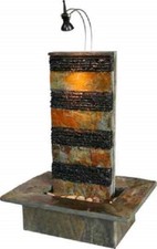 Zimmerbrunnen Bando 60 Wasserwand Feng Shui Schieferbrunnen inkl. Beleuchtung