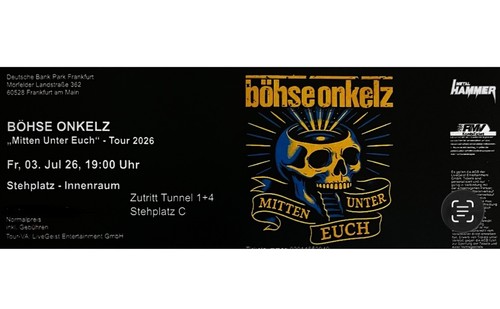 Böhse onkelz ticket - böhse, 4x