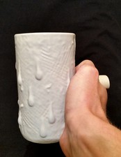 Bierkrug Gerz Bavaria Krug Bier Mug Beer Scherzkrug 0,5l weiß Stummel Griff rar