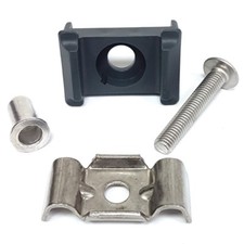 Zaun Pfosten Montagesatz Doppelstabzaun anthrazit 7016 + Butterfly V2A 10 Stück