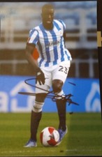 NABBY SARR HUDDERSFIELD TOWN 2020-2022 UND FRANKREICH U21 SIGNIERT 6 x 4 FOTO