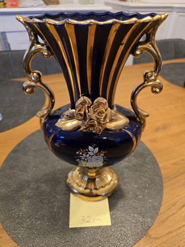 Kobalt vase mit gold - mit, verziert