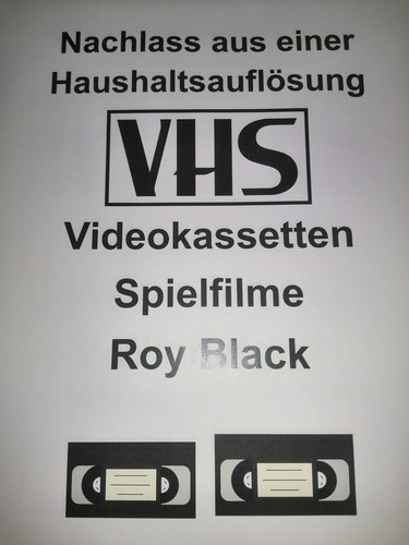 Vhs video roy black - roy, edition