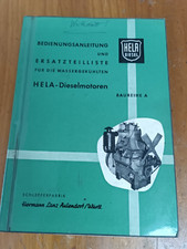 HELA Dieselmotoren Baureihe A Ersatzteilliste Bedienungsanleitung traktor KN