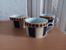 Flirt by R&B 3 Tassen Serie High Life blau-gelb Höhe ca. 5,3 cm