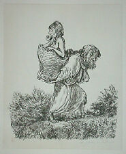 A. PAUL WEBER, Original Lithographie 1978, signiert, Das Beutestück