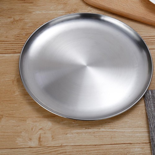 Flache schale aus edelstahl - flache,