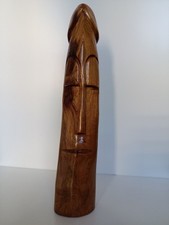 Original Handgeschnitzte FIJI Kunstfigur Skulptur Einzelstück Deko Statue Holz