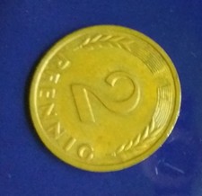 DM- Geld Münze:  2 Pfennig