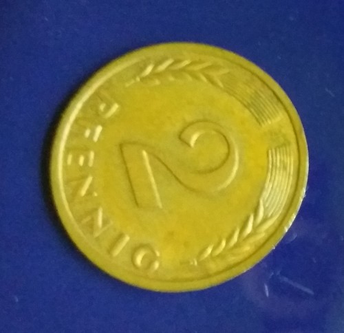 Geld münze 2 pfennig - geld,