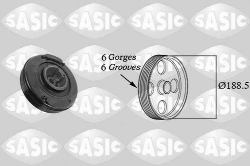 Sasic 9001807 riemenscheibe - sasic,