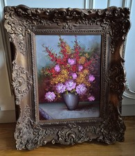 Ölgemälde Blumen Barock