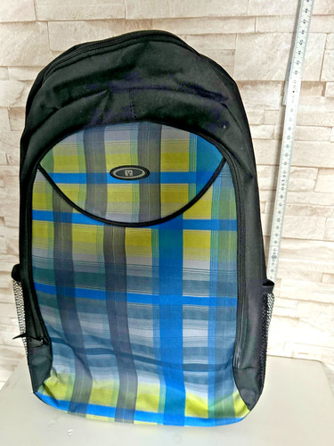 Rucksack textil schwarz karo - textil,