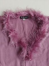 Strickjacke Altrosa mit Federkragen Größe L