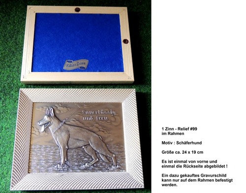 Zinn relief rahmen - im, motiv