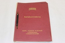 Betriebsanleitung - Tafelblechschere Blechschere - FISCHER - K 2,5/2500 - 1962