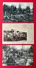3 x Militär AK 1. WK 1915/16 Frankreich Soldaten Heldenfriedhof Typen   ( 160727