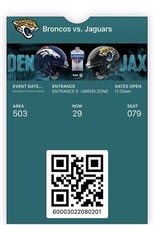 Sammler Used Ticket NFL Broncos - Jaguars 30.10.2022 Wembley London