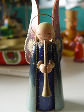 Wendt & Kühn sehr schöner alter Brokatengel Erzgebirge Engel