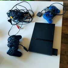 Sony Playstation 2 Konsole - Schwarz (SCPH-90004) + Controller + Kabel +Hulk PS2