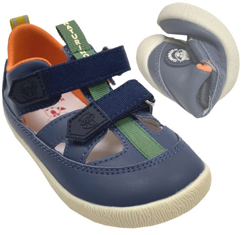 Leder halbsandale - leder,