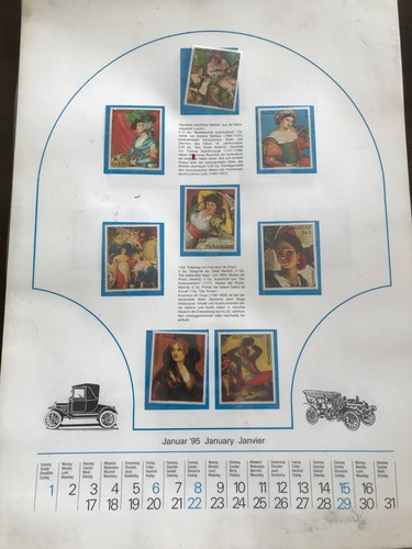 Briefmarken kalender 1995 - kalender,