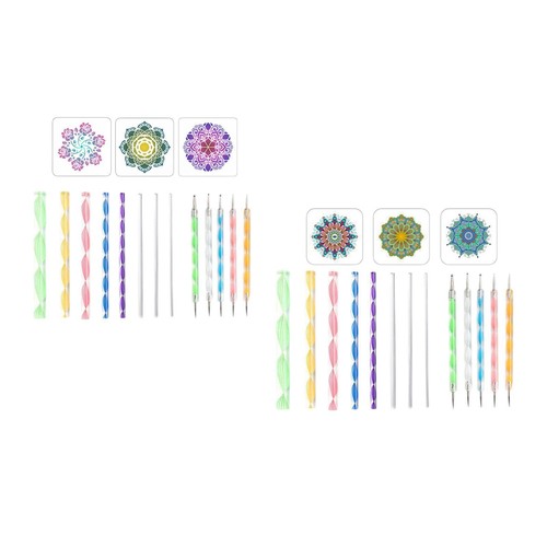 Mandala punktmalerei set 16 - punktmalerei,