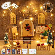 BOLWEO Wichteltür Set, 56 Stück Wichtel Zubehör Weihnachten Weihnachtswichtel Tü