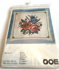 Vintage Danish Floral Design OOE Kissen Kit 15 x 15" Bunt Neu in Packung