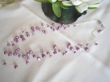 Halskette echte Perlen auf Nylon