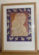 Pablo Picasso Kunstdruck 53x76cm  Rahmem mit Gasscheibe und Holz