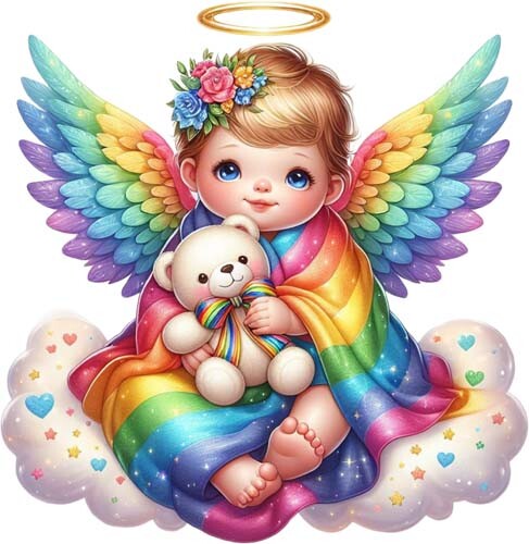 Blumen engel baby wandbild - baby,